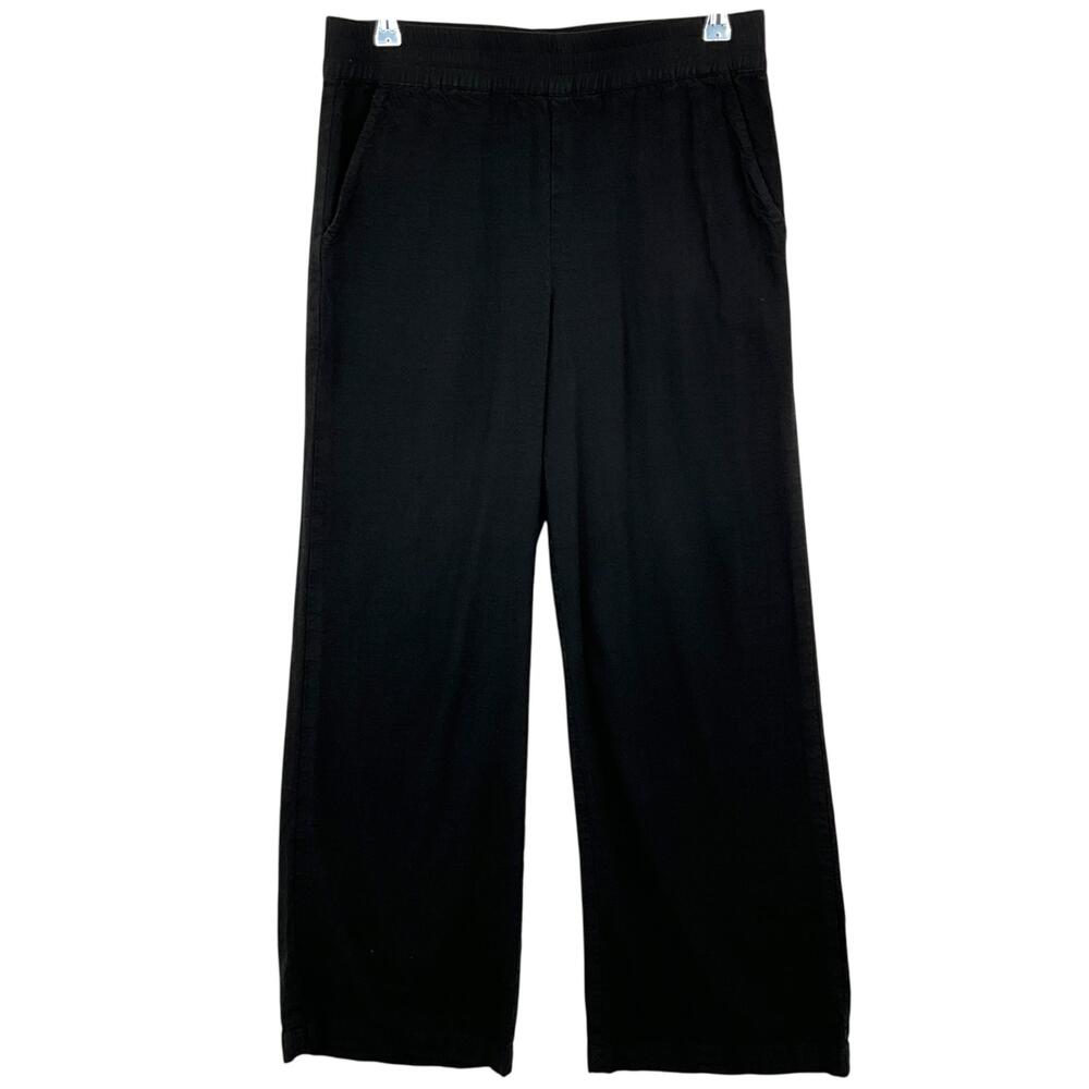 Marine Layer Allison Pants Womens Medium Black Tencel Wide Leg Relaxed Casual